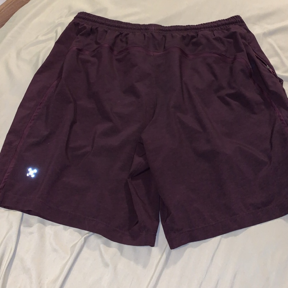 Burgundy lululemon shorts
